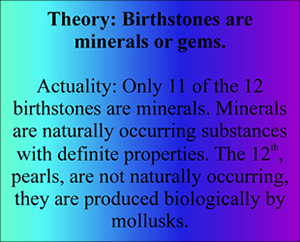 Geology Fact about birthstones