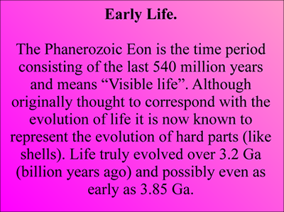 Geology Fact about Early Life on Earth