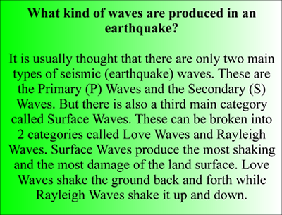 Geology Fact about Earthquake Waves