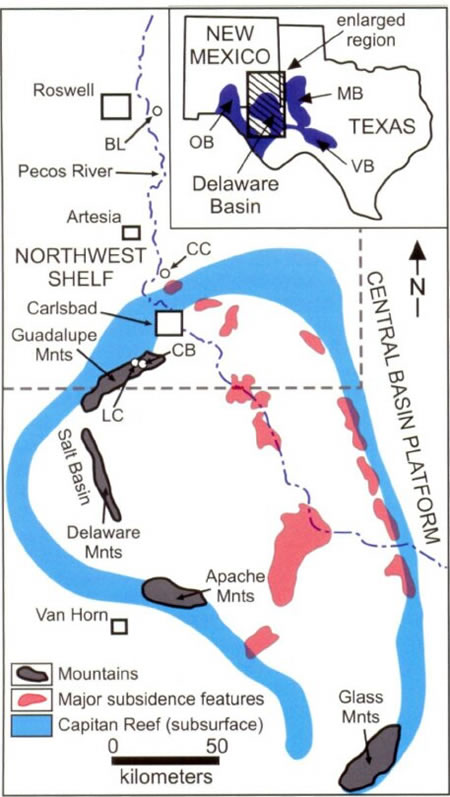Map of the Delaware Basin