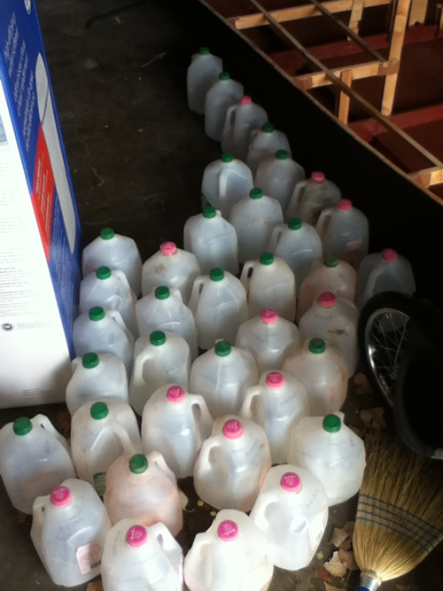 Milkbottles to go into Hovercraft